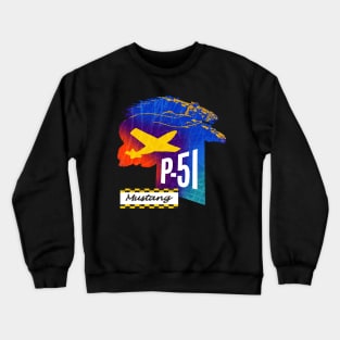 p51 Mustang Aircraft USA Crewneck Sweatshirt